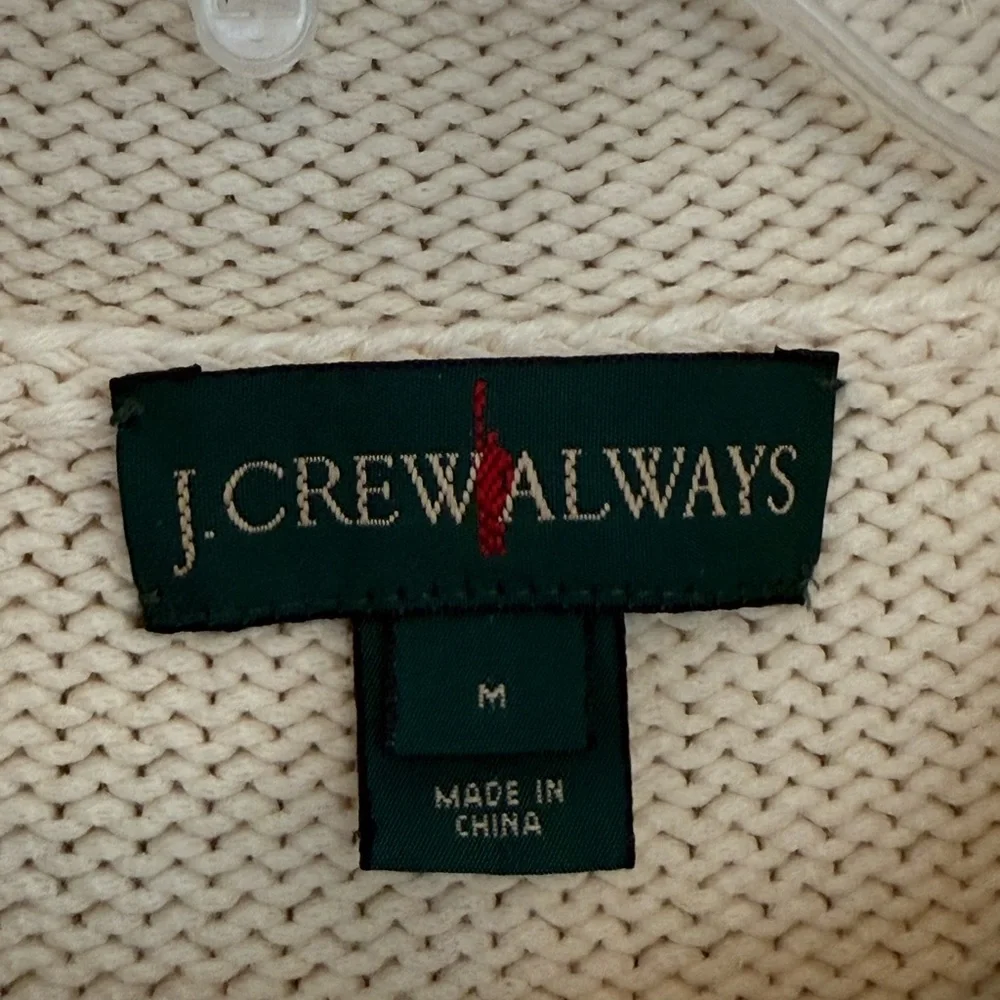 J. Crew Always Oarsman Sweater Womens Med RollNeck Knit Pullover J0437 - Picture 3 of 5
